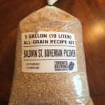 8 lbs of Pilsner Malt and 1 lb of Carapils Malt (pre-milled)